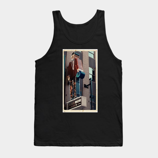 Tailor's shop neon sign in NYC - Kodachrome postcard Tank Top by Reinvention